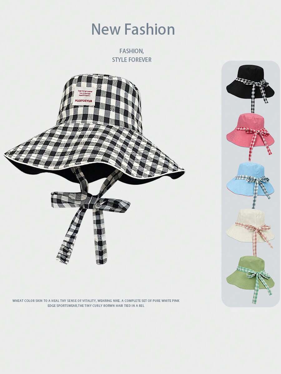 Mũ chống nắng cho nữ, mũ rộng vành mùa hè có thể chuyển đổi thành mũ xô, mũ câu cá chống tia UV, mũ rộng vành che nắng khi đi xe máy. - mũ - Xem 1