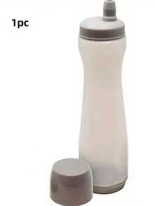 Easy Squeeze Pancake Batter Dispenser With Silicone Spout And Measurement Markings - Leak-Proof Plastic Condiment Bottle For Waffles, Salad Dressings, Etc. - Essential Kitchen Tool, Cream Dispenser, Baking