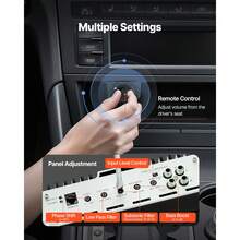 Monoblock Car Amplifier, 1200W R MS MAX, 1/2/4 Ohm Stable, 1-Channel Class D Car Audio Amplifier With Remote Subwoofer Level Control, Low Pass Filter, Bass Boost & Phase Shift, Volume Controller - 1-4Ω 1200W - View 4