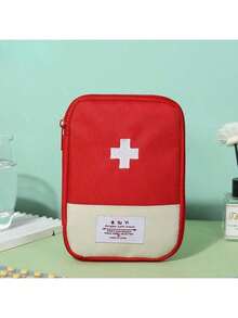 Large Capacity Portable Pill Box - Durable Fabric, Compact Travel Case, Suitable For Home, First Aid And Emergency - Empty, Does Not Include First Aid Supplies, Suitable For Emergency Kit