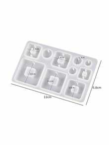 1pc Geometry Star Moon Cat Paw Resin Earring Mold Silicone Resin Jewelry Molds For Epoxy Resin Dangle Pendant Molds, Handmade DIY Valentine's Day And Ramadan Gift