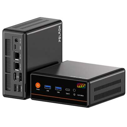 PELADN Mini PC, Ryzen 7640HS (Upgraded 6600H/6800H 6C/12T, Up To 5Ghz),32GB DDR5/1TB NVMe SSD,Dual LAN,Type-C/DP/HD,Mini Desktop Computer,WiFi6 4K/60Hz Triple-Display USB3.2/BT5.2 Mini Computers