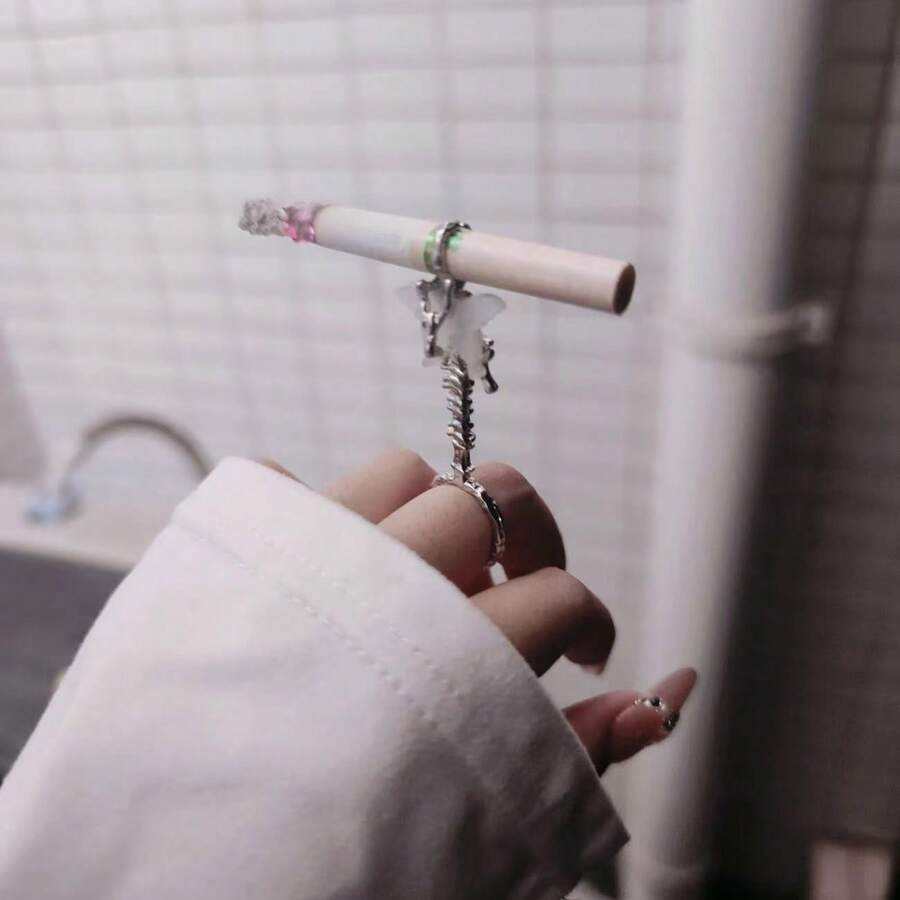 1 件或 2 件装奢华时尚蝴蝶香烟夹，开口可调节，珠宝风格香烟夹，优雅吸烟者适用，适合吸烟者，是完美的圣诞礼物。