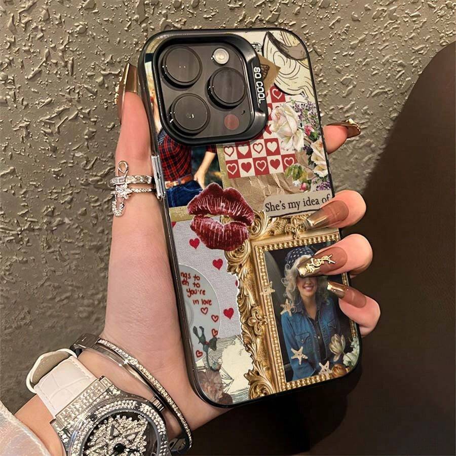 Estuche con degradado colorido de Dolly Parton. Estuche para teléfono compatible con 17 Pro Max, 17 Air, 16 Pro Max, 15 Pro Max, 14 Pro, 13 Pro, 12 y 11. Estuche personalizado para hombres y mujeres. Excelentes regalos para novias, novios y familiares en Navidad y Halloween. - Negro - Ver 1