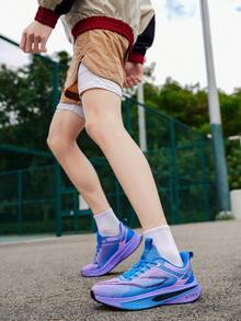 Men's Marathon Running Shoes, Breathable Upper Design, Soft Outsole, Comfortable Wear Without Foot Fatigue, Suitable For Fitness, Outdoor Sports, Marathon, Essential For Sports Enthusiasts - Purple Moon - View 12