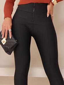 Calça Lipo C/3 Zíperes Suplex Power Modeladora Grossa - Preto - Visão 9