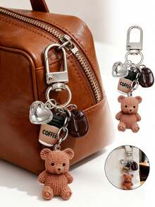 1pc Bowknot Teddy Bear Keychain Bag Pendant, Delicate Cute Cartoon Car Keyring Handbag Pendant, Suitable For Gifts, Wallets, Backpacks, Keychain, And Backpacks, Daily Use Holiday Gifts Birthday Gifts