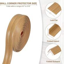 9.84英尺（3米）自粘式装饰条，0.78英寸（1.9厘米）宽柔性自粘墙面装饰条，内外角保护条，适用于墙面、窗户、桌面等DIY家居装饰边缘保护 - 彩色 - 查看 5