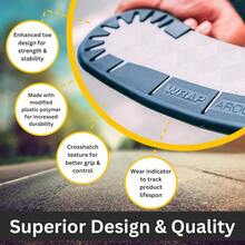 Wraparound - Protector de palo de hockey para entrenamiento fuera de hielo hockey callejero cortes para niños intermedio palos para personas mayores equipo de entrenamiento de hockey accesorios - negroSolteroNegro - Ver 4