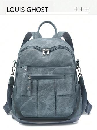 Mochila de mujer de moda, mochila acolchada de gran capacidad, bolso de hombro casual, bolso para ir al trabajo, mochila estudiantil, bolso de mamá