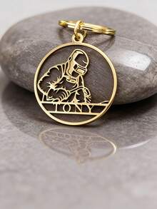 Customized Welding Machine Name Keychain, Number Keychain, Nameplate Keychain Gift, Ideal Choice For Exquisite Gifts, Elegant, Charming, Shiny Accessory, Creative Gift, Personalized Design Suitable For Daily Use - Multicolor - View 2