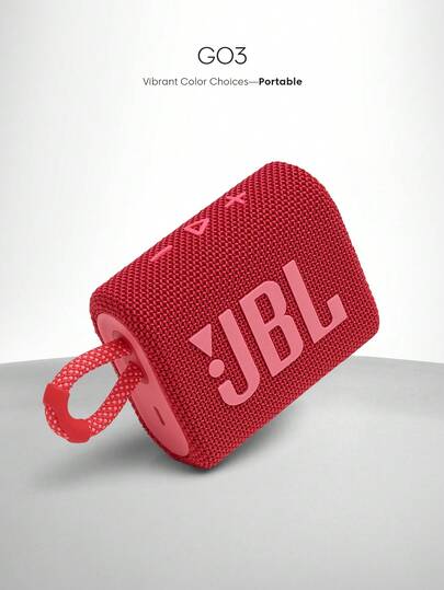 JBL Go 3 Portable Mini Bluetooth Speaker, Stunning Sound Quality, Powerful Bass, IP67 Waterproof & Dustproof, 5 Hours Playtime, Suitable For Home, Outdoor, Travel