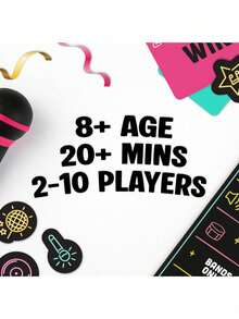 Lucky Egg Wireless Microphone Singing Game Set - Family Party Board Game With Soft Foam Mics, Interactive Toy For 2-10 Players 8+, Great Holiday Gift For Girls And Kids, Fun For Family Interactions - A - Xem 7