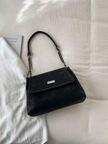 Autumn/Winter Fashion Retro Matte PU Leather Women's Shoulder Bag, Chic Chain Flap Magnetic Closure Square Bag, European & American Handbag Suitable For Daily, Work, Dating, Shopping, Large Capacity Shoulder/Messenger Bag - Multicolor - View 11