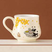 1 pieza Taza de alta calidad, hermosa taza para el té de la tarde, taza de café doméstica linda y divertida, taza con asa personalizada y creativa, vaso de agua - Multicolor - Ver 14