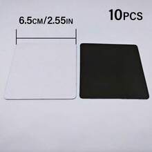 10pcs Blank Rubber Square Sublimation Fridge Magnets Set, Customizable Decor For Refrigerator, Kitchen, Office Whiteboard, Storage Cabinet, Dishwasher - Great For Christmas, Father's Day, Mother's Day, Graduation Gifts - Multicolor - View 8