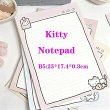 Paquete individual de 30 notas adhesivas con diseño de gato lindo y simple, para estudiar, borradores y uso de oficina - Unitalla - Ver 7