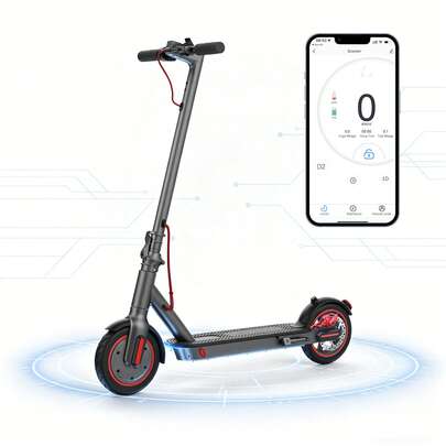 350W Adult Electric Scooter: Equipped With A 36V/10.4Ah Battery And 8.5-Inch Puncture-Proof Tires. It's Foldable, Features A 350W Motor, Has A Top Speed Of 25 Km/H, A Range Of 22 Miles, And A Maximum Load Capacity Of 120 Kg. It Also Comes With APP Functionality And High-Speed Performance. Suitable For Users Aged 15 To 70, It Can Be Given As A Birthday Or Christmas Gift.