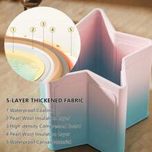 Adult Portable Foldable Bathtub Folding Bathtub Tub For Shower Soaking Hot SPA And Ice Bath Tub - Pink - View 3
