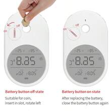 SHYFISH 【双显示】鱼缸壁挂式温度计，外观精美，刷新率高，温度测量精准，经久耐用，摄氏度和华氏度双显示，自由切换，水族爱好者必备。 - 白色 - 查看 8