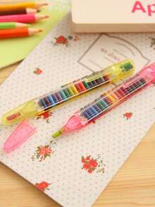 1 bộ cọ vẽ tranh sơn dầu 20 màu có thể thay thế, bộ dụng cụ vẽ tranh cho trẻ em (màu ngẫu nhiên), mùa tựu trường. - Nhiều màu - Xem 6