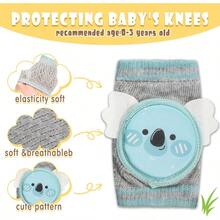 6 Pairs Preboun Baby Knee Pads, Anti-Slip Breathable, Suitable For Baby Boys And Girls, 0-3 Years Old - Multicolor - View 5