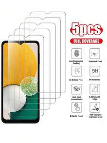 5 件透明钢化玻璃屏幕保护膜，清晰视野，防水，防刮，防碎，兼容 Galaxy A14 5G/A15/A23/A34/A35/A54/S23 FE/A55/S24 FE - 無色 - 查看 26