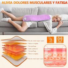 Lukovee Almohadilla Térmica Cobijas Eléctricas Compresa para Alivio de Dolores de Hombros Cu Espalda 10 Ajustes de Temperatura Almohadilla de Calefacción Rápida Auto Apagado Suave Lavable - Púrpura - Ver 4