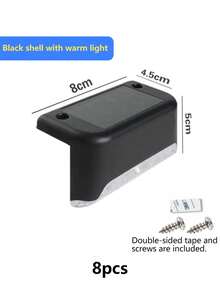 8pcs Solar Powered Step Light Kit, Deck Lights, Fence Lights, Decorative Lighting, No Charging Required, Auto On/Off Motion Sensor, Suitable For Garden, Front Yard, Back Yard, Fence, Wall, Stairs - Multicolor - View 9