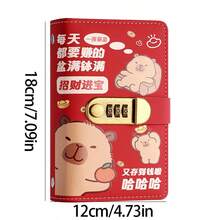 1 buah Dompet Uang Kertas dengan Kunci Sandi Desain Capybara, Album Penyimpanan Uang Kertas Kapasitas Besar, Cocok untuk Mengumpulkan Uang Kertas 10.000 RMB dan Uang Tunai - MultiWarna - View 9