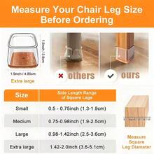 4/20/32pcs Silicone Furniture Leg Pads, 360° Full Wrap Chair Leg Covers, Non-Slip Textured Bottom - Dual-Layer Felt Padded Quiet Protection, Space-Saving, Table & Chair Leg Sleeves, Easy To Clean - Multicolor - View 3