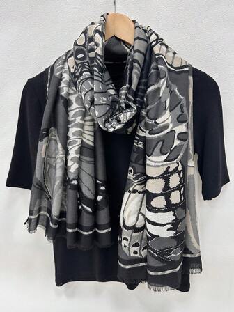 1 pieza Pañuelo/Pañuelo para la cabeza con estampado floral para mujer, Rojo