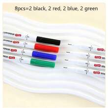 5pcs/8pcs/12pcs Set Fine Tip 0.5mm Dry Erase Markers, Suitable For Writing On Whiteboards, Glass, Mirrors, Great For Home, Office, School Use, Essential Back To School Supplies - Multicolor - View 17