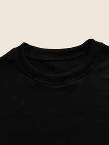 Sudadera gráfica de pavo de Acción de Gracias para mujeres, sudadera casual de poliéster con cuello redondo, patrón geométrico, tejido de punto, colección de otoño/invierno - Negro - Ver 3