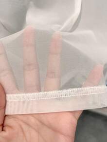 Áo kiểu nữ tối giản, ôm sát, tay dài, chất liệu xuyên thấu, đa năng, màu trắng, thích hợp cho mùa xuân. - trắng - Xem 4