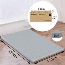 5cm High-Resilience Gaberpho Mattress, Single, Firm, Foldable, Washable Cover, 180N Firmness, 97*195cm/120*195cm, White/Gray, Turning Support, Pressure Relief, Breathable, Dust Mite Resistant, Non-Slip, Storage Bag Included - Light Grey - View 13