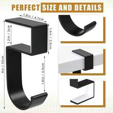 2个/4个五角形桌面边缘挂钩，办公学生背包挂钩，可拆卸桌面侧边收纳挂钩，便携式多功能挂钩 - 彩色 - 查看 2