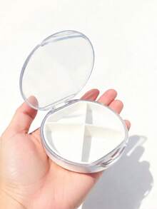 1pc Transparent Compartment Round Compact Jewelry Box, Suitable For Travel, Earrings, Rings Storage, Women Jewelry Box (Jewelry Not Included) - Multicolor - View 13