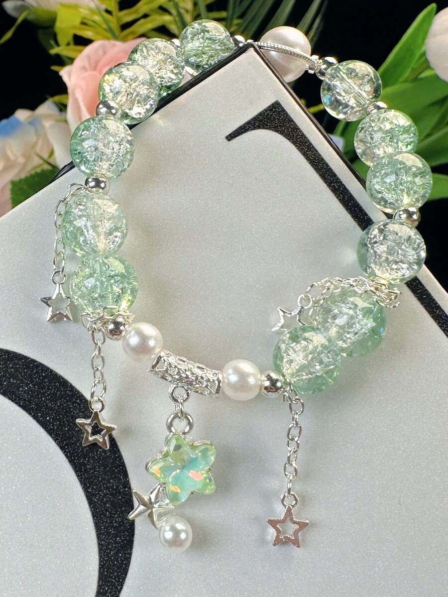 新款渐变五角星手链，情侣和闺蜜的甜蜜饰品 - 彩色 - 查看 1