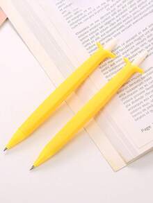 3pcs/Set Creative Automatic Pencils With Cartoon Fruit Designs, Continuous Lead, For Students And Children Writing, Drawing - Multicolor - View 2