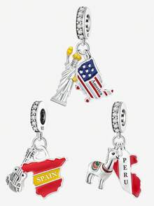 1件时尚闪亮秘鲁羊驼吊坠珠子饰品，适合DIY手链和女士配饰 - 串珠 - 查看 12