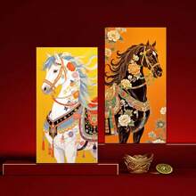 6/12/18pcs Chinese New Year Red Envelopes - Suitable For Various Occasions During Spring Festival - Can Be Used For New Year Decorations, Valentine's Day, Chinese New Year Gifts, Birthday Gifts - Best Choice For New Year, Wedding, Birthday, Spring Festival, Housewarming, Grand Opening Ceremonies! Personalized Creative Chinese New Year Lucky Red Packets - Year Of The Horse - Multicolor - View 9