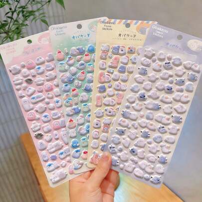 1pc Of 3D Relief Stickers, Suitable For Photo Albums, Laptops, Refrigerators, DIY Phone Cases, And Room Decoration. These Patterns Are Suitable For Families, Birthdays, Parties, Halloween, Christmas, And Other Occasions.New Year's Gift, Valentine's Day Gift, Easter Gift.Stochastic Style.