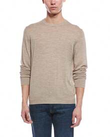 Bruno Magli Merino Wool Crewneck Sweater - Brown - View 2