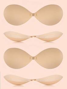 1 Pair/2 Pairs Invisible Strapless Adhesive Silicone Bra Cups, Sexy Backless Bra Lift Cleavage Enhancer For Dresses, Gowns, Small Bust