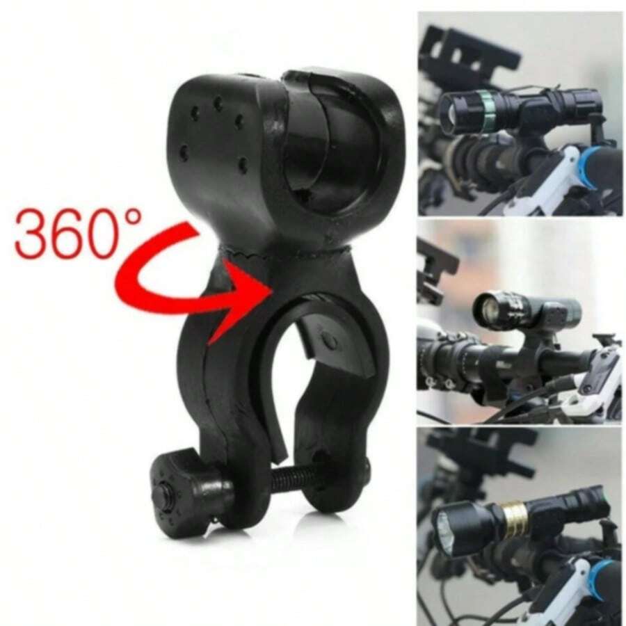 Soporte para Bicicleta con Rotación 360° y Linterna Frontal - Negro - Ver 1