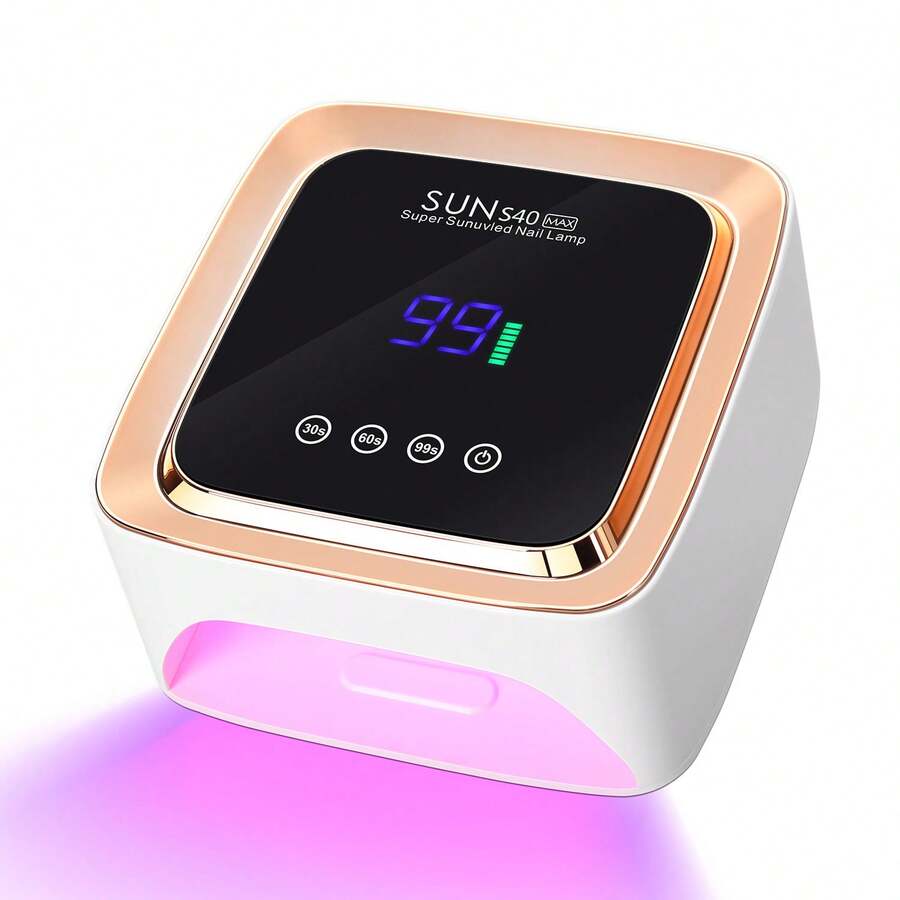 57W UV LED美甲灯，可充电凝胶美甲烘干机，带定时器、自动感应器、液晶显示屏和大屏幕，美甲工具