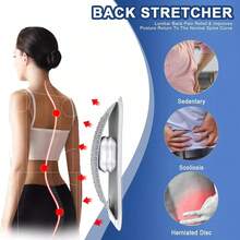 Back Stretcher, Adjustable Back Stretcher, Herniated Disc, Improves Back Stretcher for Lower and Upper Lumbar Spine with Massage Points for Herniated Disc, Scoliosis, Sciatica, für Büro, Auto & Zuhause, leicht zu transportieren & zu reinigen - Grau - Übersicht 4