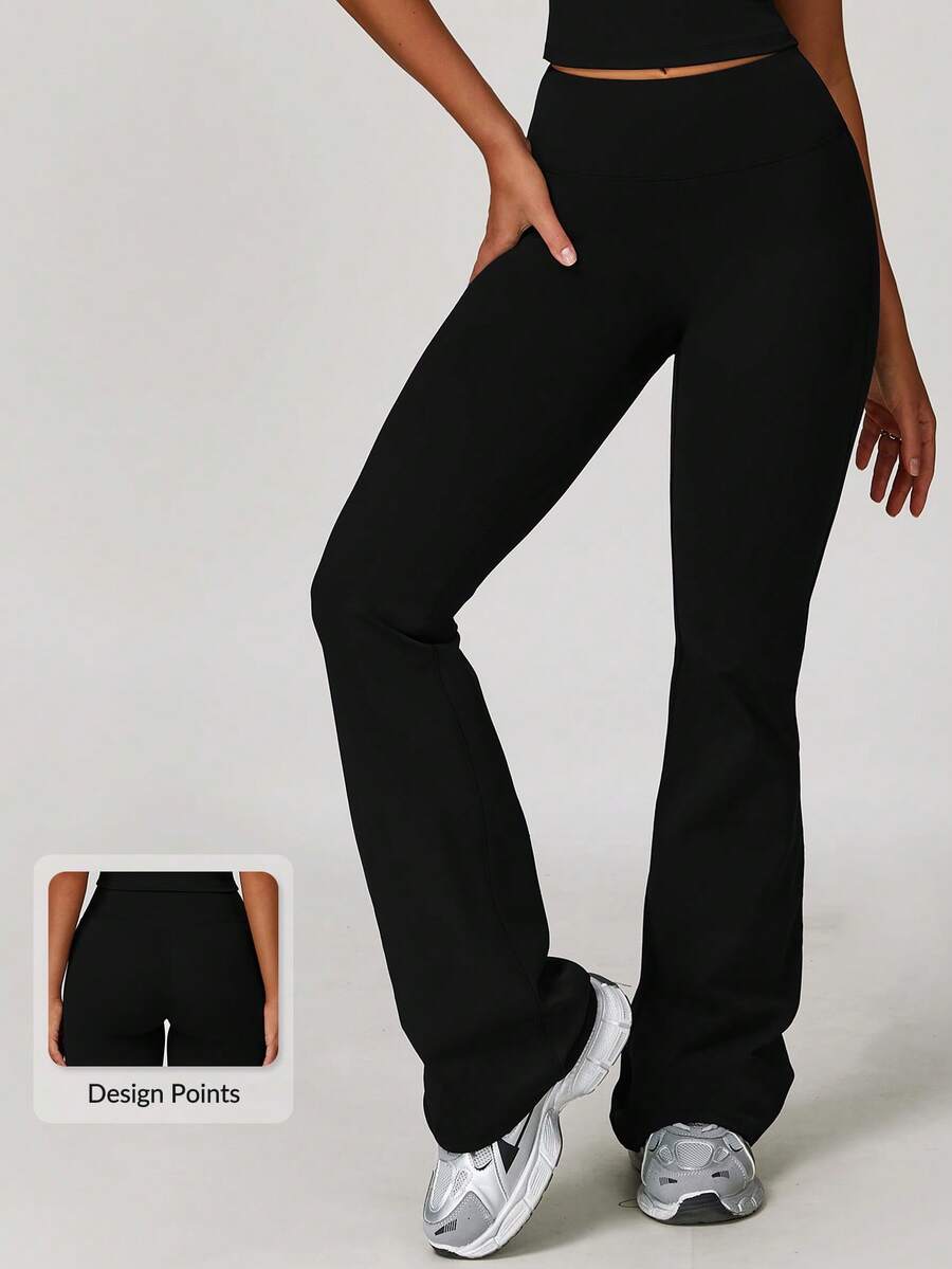 MASKERT Quần legging thể thao nữ, quần yoga, quần bó sát chạy bộ và tập luyện, quần thường ngày thoải mái và thân thiện với da để mặc ở nhà và đi làm. - màu đen - Xem 1