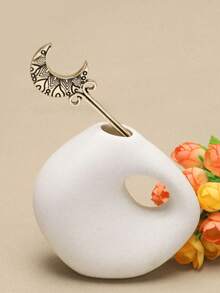 Retro Chinese Style Women's Hair Clip, Romantic Moonstone Moon Hair Accessory, Bun Extension, Hair Styling Pins - Multicolor - View 4